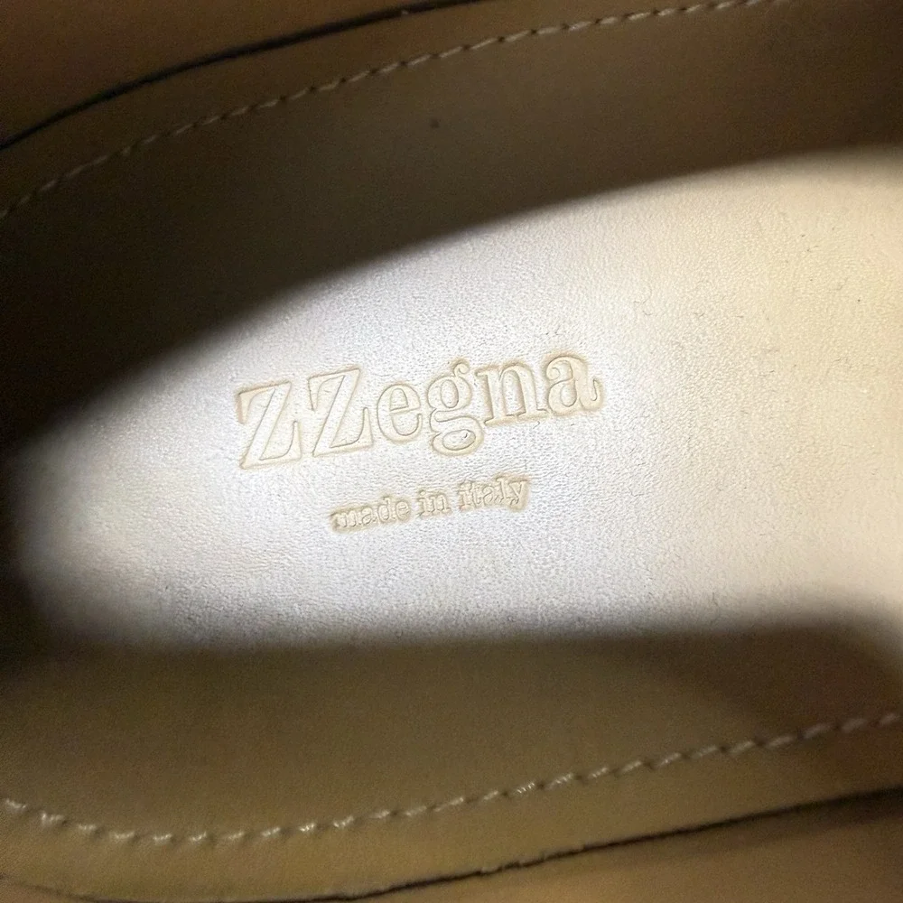Z Zegna Hybrid Dress Shoes Men's 8 Black Lace Up Plain Toe Derby Italy